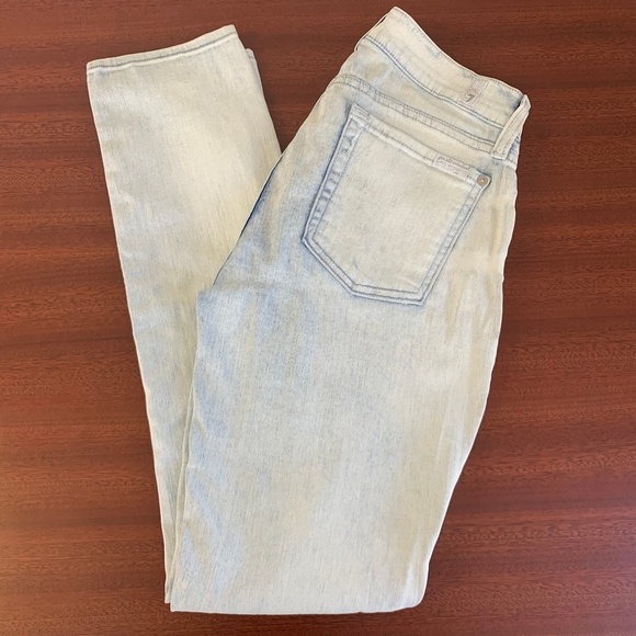 7 For All Mankind The Slim Cigarette Light Wash